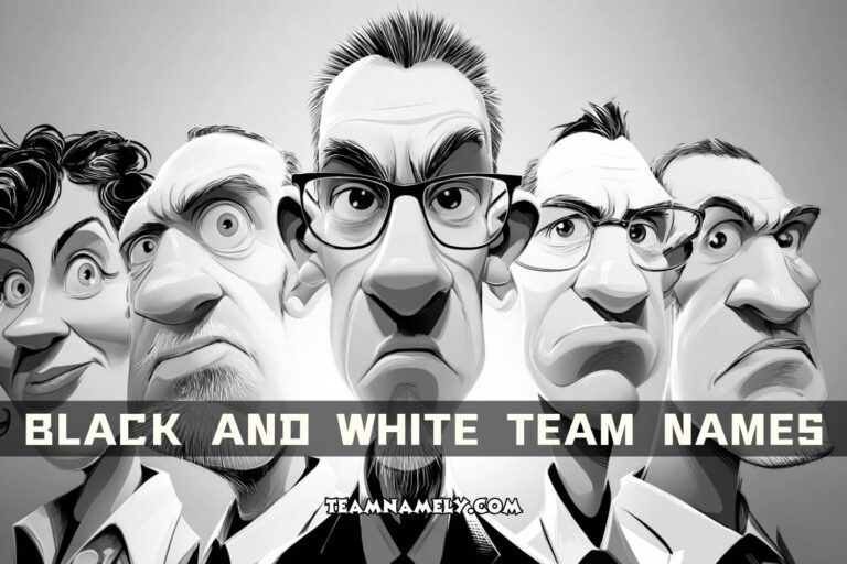 black and white team names