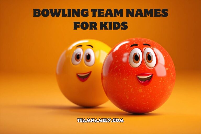 bowling team names for kids