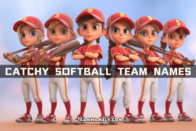 catchy softball team names
