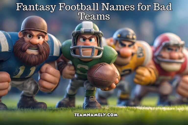 fantasy football names for bad teams