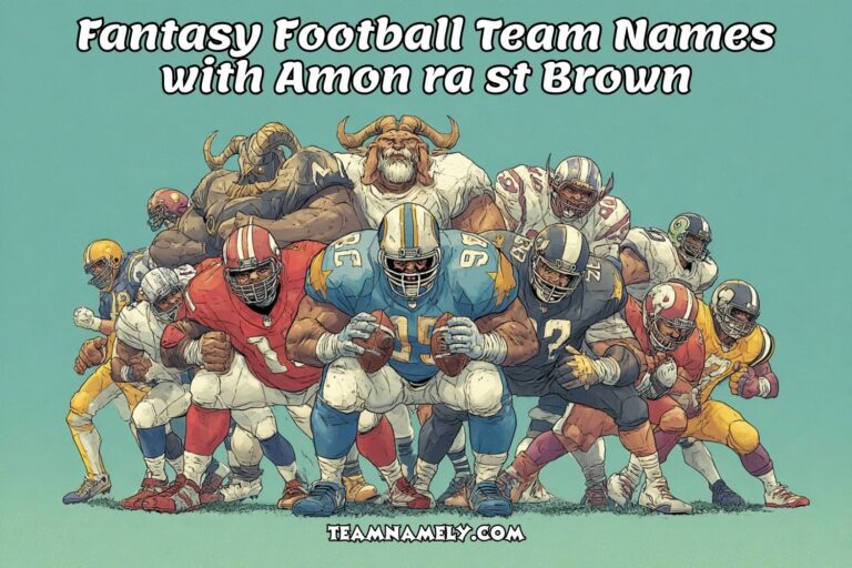 fantasy football team names with amon ra st brown