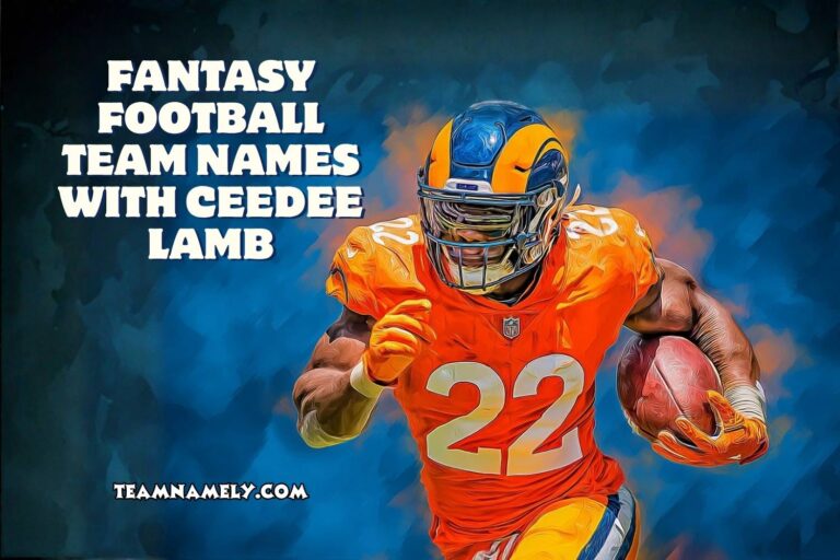 fantasy football team names with ceedee lamb