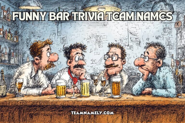 funny bar trivia team names