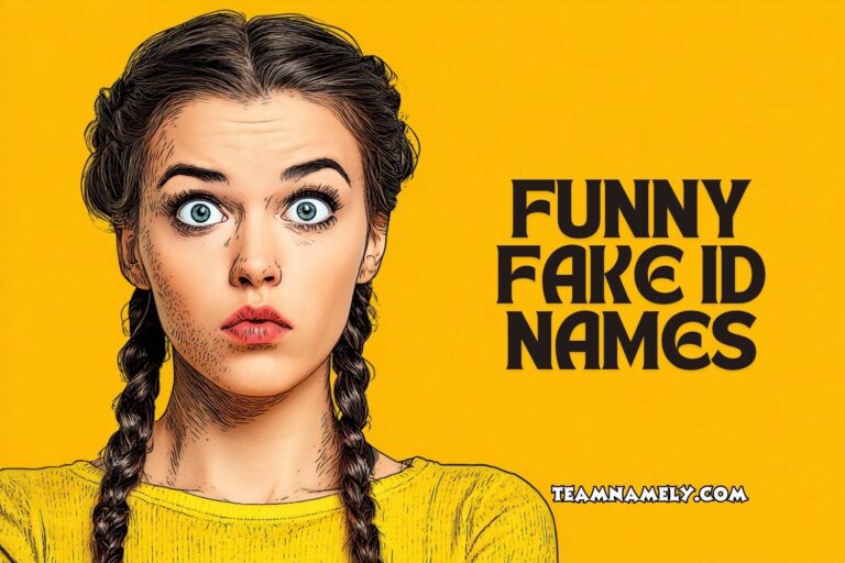 funny fake id names